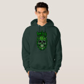 Born Lucky Skull St Patrick’s Day - camiseta Hoodie (Voorkant volledig)