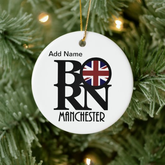 BORN Manchester England  Keramisch Ornament (Boom)