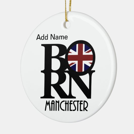 BORN Manchester England Keramisch Ornament (Links)
