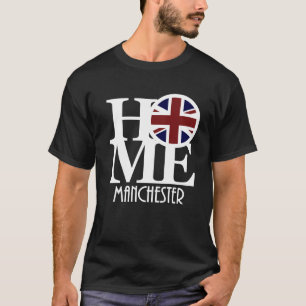 BORN Manchester England (witte tekst) T-shirt