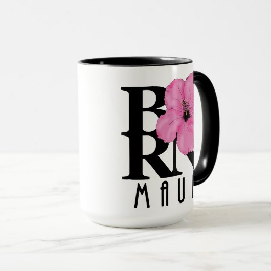 BORN Maui Pink 15oz Mok (Voorkant rechts)