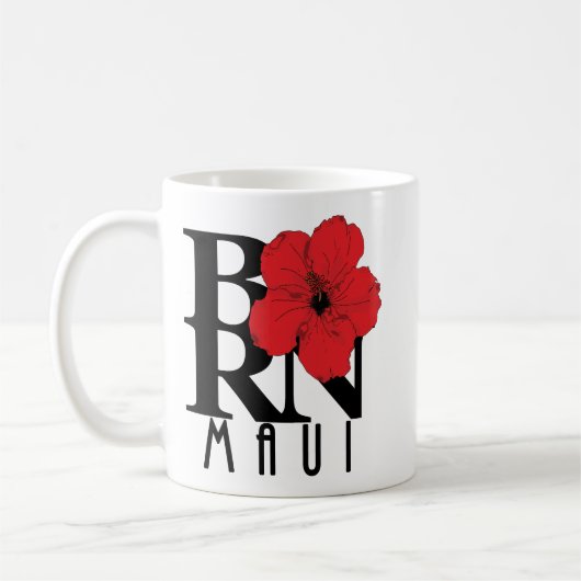 BORN Maui Red Hibiscus 11oz Koffiemok (Links)