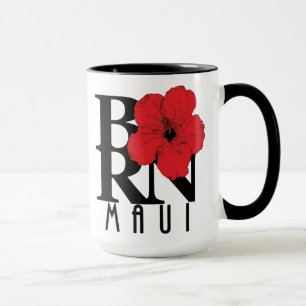 BORN Maui Red Hibiscus 15oz Mok