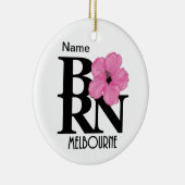 BORN Melbourne Pink Hibiscus Keramisch Ornament (Rechts)