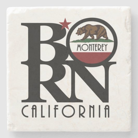 BORN Monterey California Stenen Onderzetter (Voorkant)