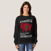 Born Moroccan Morocco American USA Citizenship Rag Trui (Voorkant volledig)