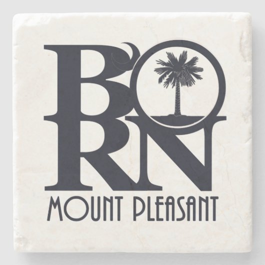 BORN Mount Pleasant SC Stenen Onderzetter (Voorkant)
