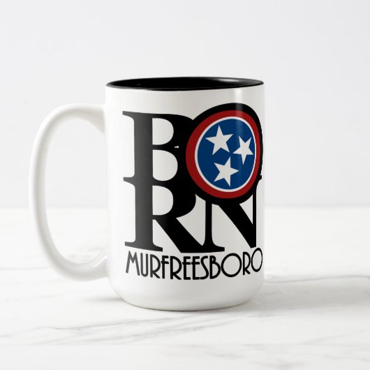 BORN Murfreesboro, Tennessee 15oz Coffee Mok (Links)