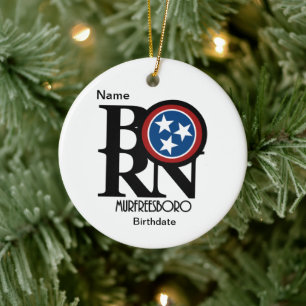 BORN Murfreesboro, Tennessee  Keramisch Ornament