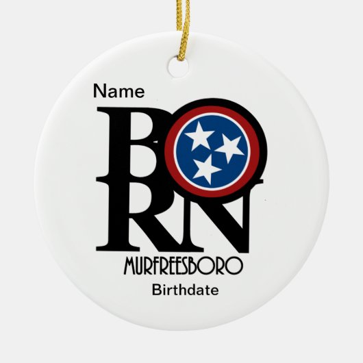 BORN Murfreesboro, Tennessee  Keramisch Ornament (Voorkant)