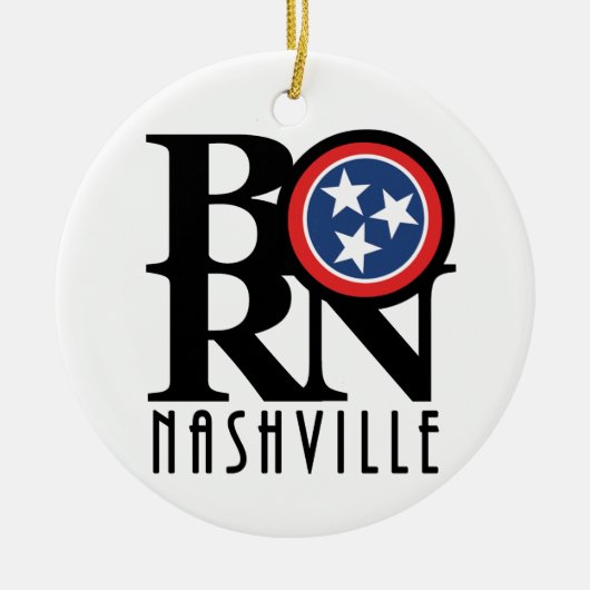 BORN Nashville Keramisch Ornament (Voorkant)