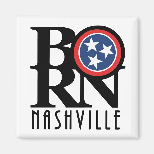 BORN Nashville Tennessee Magneet (Voorkant)