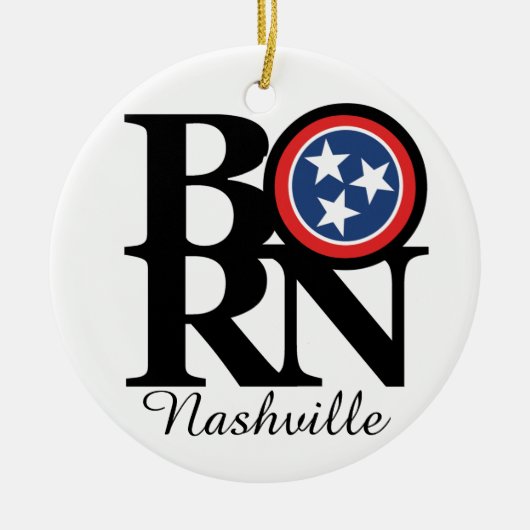 BORN Nashville TN Keramisch Ornament (Voorkant)