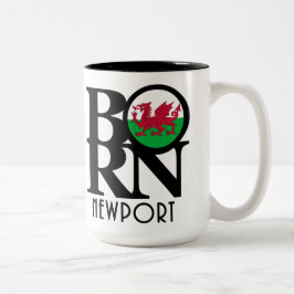 BORN Newport Wales 15oz Tweekleurige Koffiemok