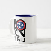 BORN Nolensville Tweekleurige Koffiemok (Voorkant links)