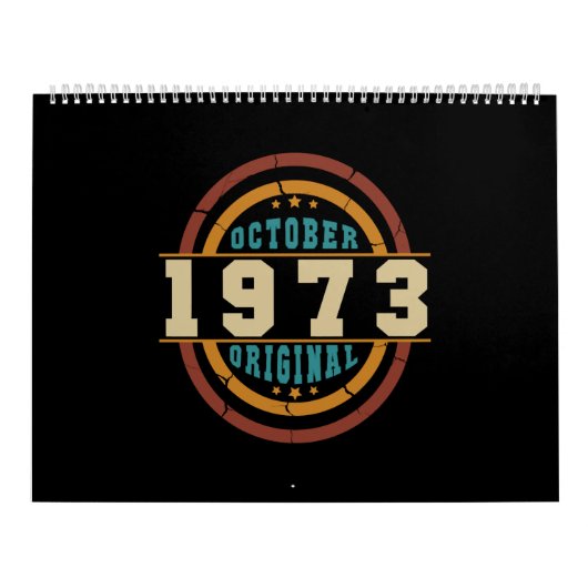 Born October 1973 Original Retro Kalender (Hoes)