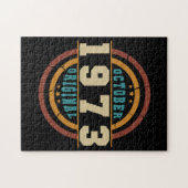 Born October 1973 Original Retro Legpuzzel (Horizontaal)