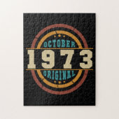 Born October 1973 Original Retro Legpuzzel (Verticaal)