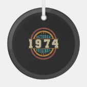 Born October 1974 Orginal Glas Ornament (Voorkant)