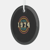 Born October 1974 Orginal Glas Ornament (Voorkant links)