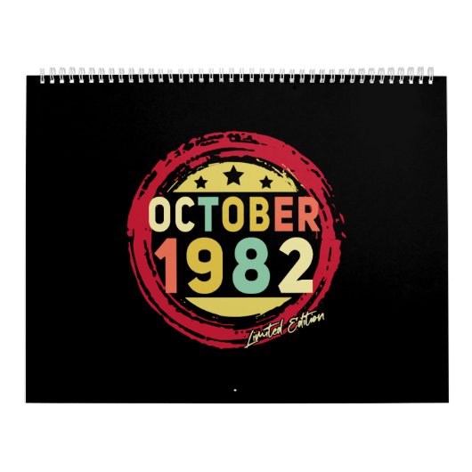 Born October 1982 Vintage Gift Kalender (Hoes)