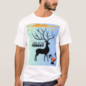 Born of the Forest – Mystic Deer Silhouette Nature T-shirt (Voorkant)