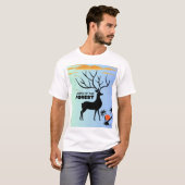 Born of the Forest – Mystic Deer Silhouette Nature T-shirt (Voorkant volledig)