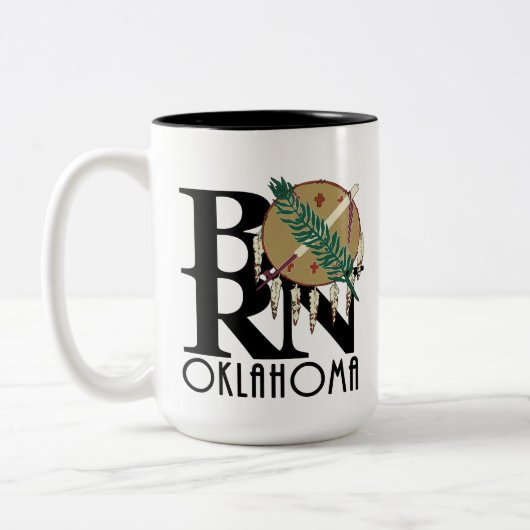 BORN Oklahoma 15oz Tweekleurige Koffiemok (Links)