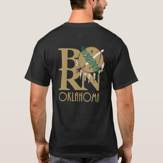 BORN Oklahoma (bedrukt goud) T-shirt (Achterkant)