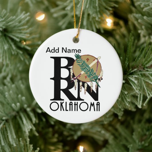 BORN Oklahoma  Keramisch Ornament (Boom)