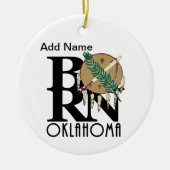 BORN Oklahoma  Keramisch Ornament (Voorkant)