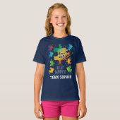Born om Autisme uit te roeien Puzzels T-shirt (Voorkant volledig)