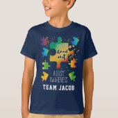 Born om Autisme uit te roeien Puzzels T-shirt (Voorkant)