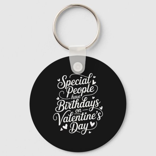 Born On February 14 Special Birthday For Women Men Sleutelhanger (Voorkant)