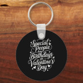 Born On February 14 Special Birthday For Women Men Sleutelhanger (Voorkant)