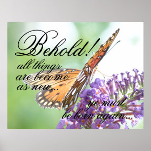 Born Opnieuw Butterfly Poster