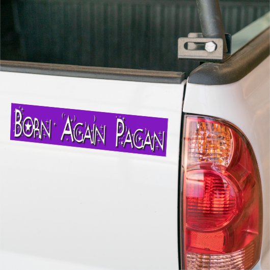 Born Opnieuw Pagan Bumpersticker (Op Truck)