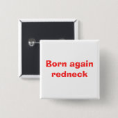 Born opnieuw rohnek vierkante button 5,1 cm (Voorkant /achterkant)
