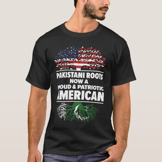 Born Pakistani Pakistan American USA Citizenship T-shirt (Voorkant)