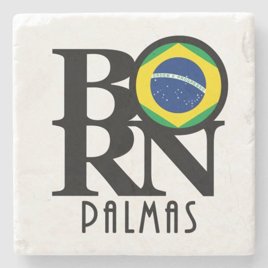 BORN Palmas Brazilië Stenen Onderzetter (Voorkant)