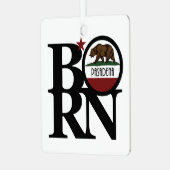 BORN Pasadena California Metalen Ornament (Voorkant links)