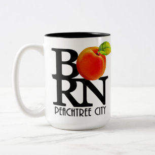 BORN Peach Tree City Georgia 15oz Tweekleurige Koffiemok