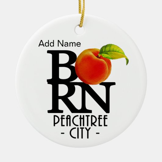 BORN Peachtree Georgia Keramisch Ornament (Voorkant)