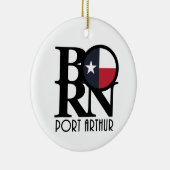 BORN Port Arthiur Texas Keramisch Ornament (Rechts)