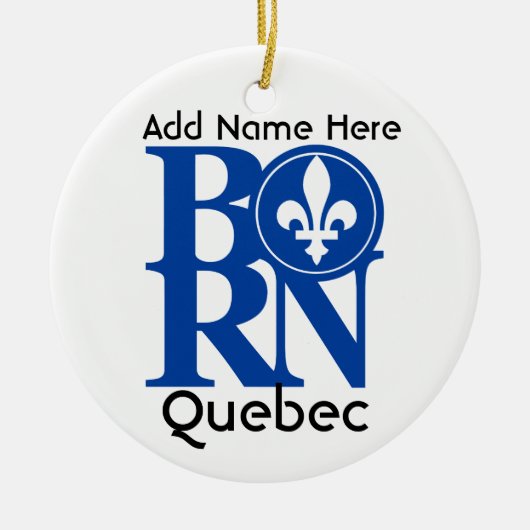BORN Quebec Keramisch Ornament (Voorkant)