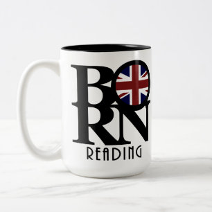 BORN Reading England 15oz Tweekleurige Koffiemok