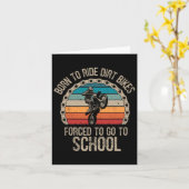Born Ride Dirt Bikes Forced School Funny Motocross Kaart (Gele Bloem)
