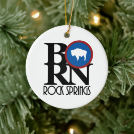 BORN Rock Springs Wyoming Keramisch Ornament