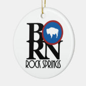 BORN Rock Springs Wyoming Keramisch Ornament (Links)