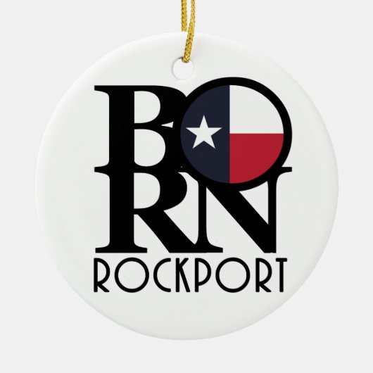 BORN Rockport Texas Keramisch Ornament (Voorkant)